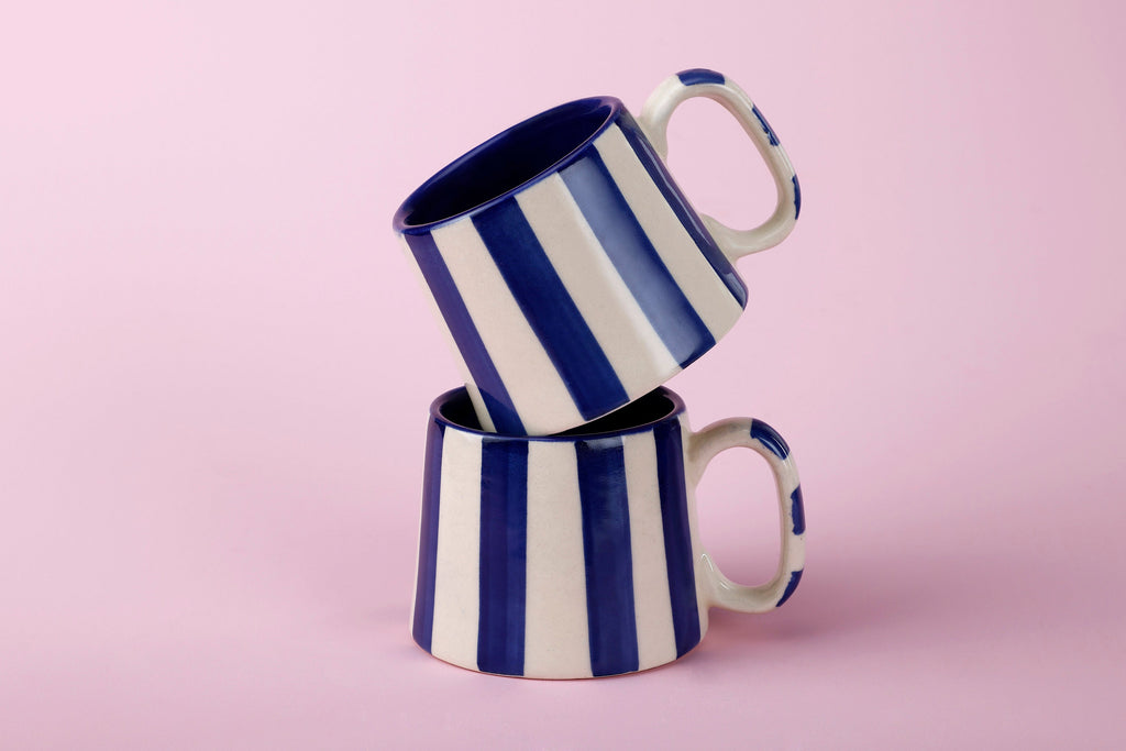 Blue Stripe Coffee Mugs