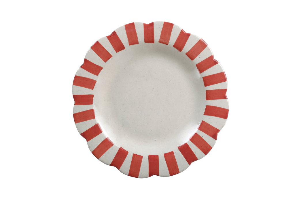 Red Stripe Ceramic Plates