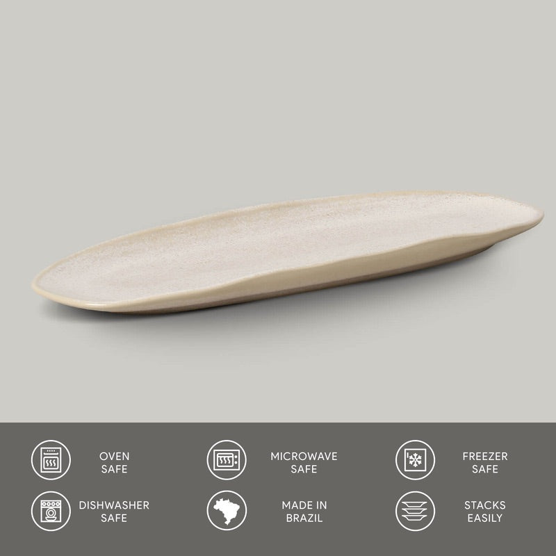 Shallow Organic Oval Platter