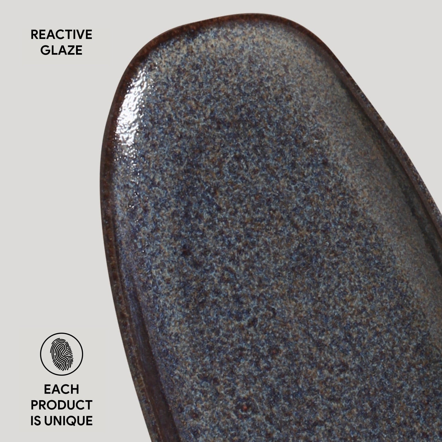 Shallow Organic Oval Platter