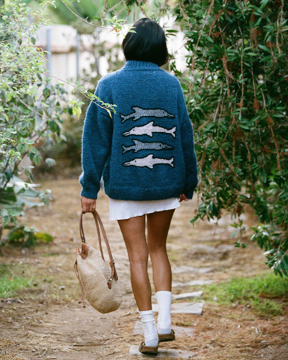 Azure Dolphin Knit Sweater